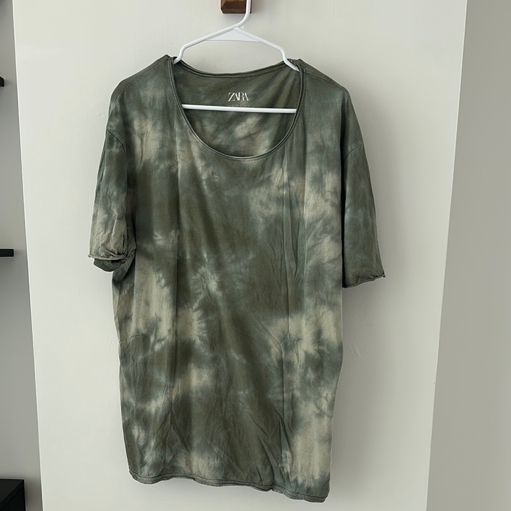 Zara Green Tie-Dye Short Sleeve Tee
